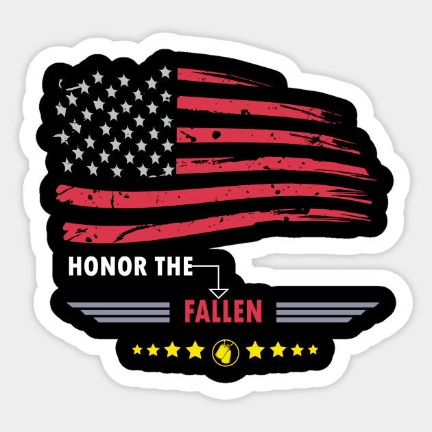 honor the fallen Sticker by barwarrior